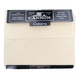 Juego De Sabanas Cannon Colors 200 Hilos 100% Algodon 1 1/2p