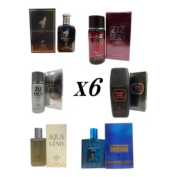 Pack 6 Perfumes Hombre  - Indian Colección 