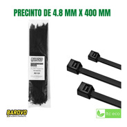Precinto Plastico Prensacable 4,8 X 400 Mm X 100 Unidades