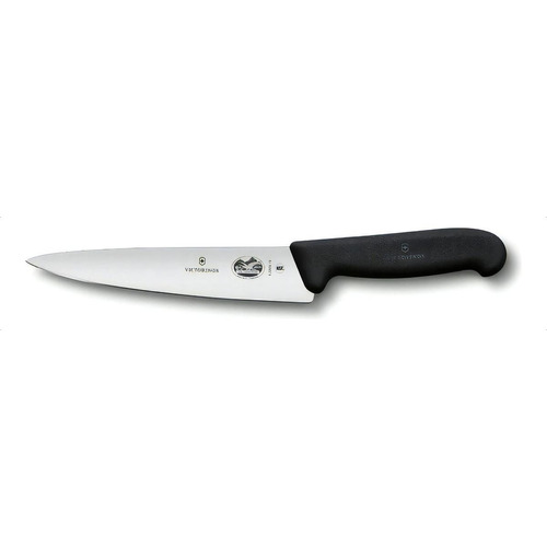 Victorinox Cuchillo Para Chef Fibrox, 19 Cm, Negro