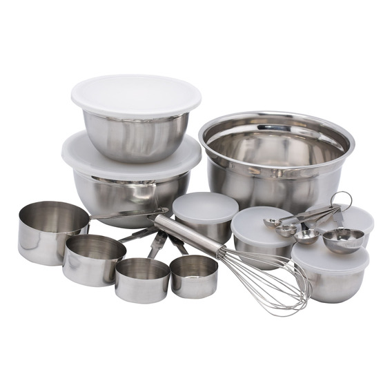 Set Bowls + Utensilios De Cocina Tezzio 22 Piezas