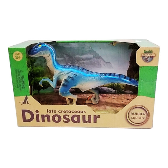 Dinosaurio Figura Soft 26cm Blue Velociraptor Jurassic Colec