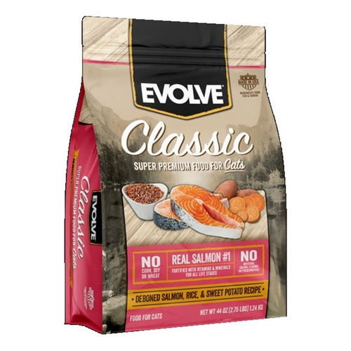 Sushine Mills Evolve comida para gatos sabor salmón 2.75lb