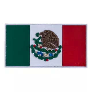 Parche Bandera Mexico Silicon Con Velcro