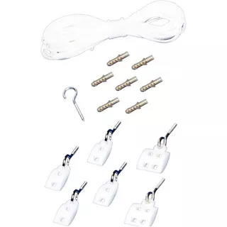 Kit Para Varal De Teto 13m Corda Nylon Com Roldanas E Buchas