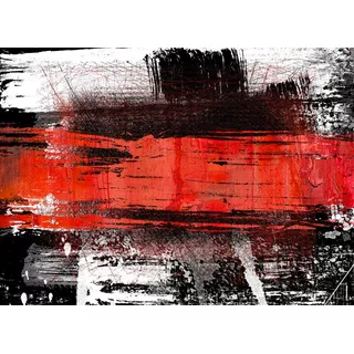 Rojo Y Negro Abstracto, Canvas Cuadro Decorativo