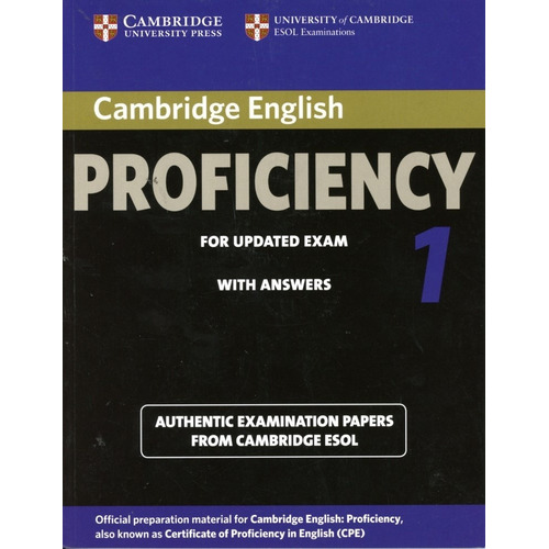 Cambridge Certificate Of Proficiency English 1 - Book With K