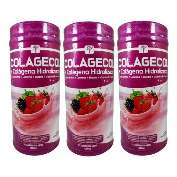 X3 Colágeno Colagecol Hidrolizado+biotina - g a $38