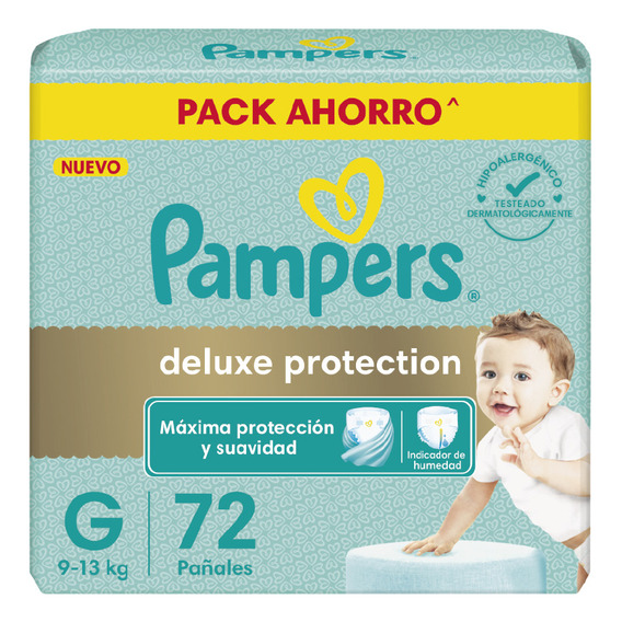 Pañales Pampers Deluxe Protection Talle G X 72 Un