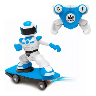 Brinquedo Robô C/ Controle Remoto Musica E Luzes Skate Space