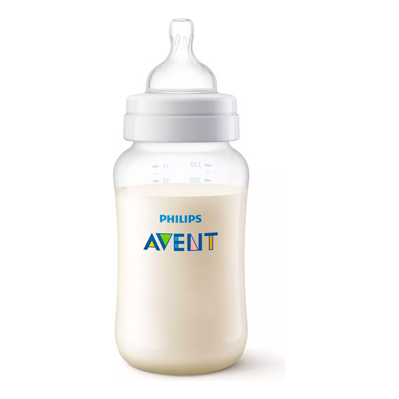 Mamadera Avent Anticólicos 330ml 3m+ Color Blanco