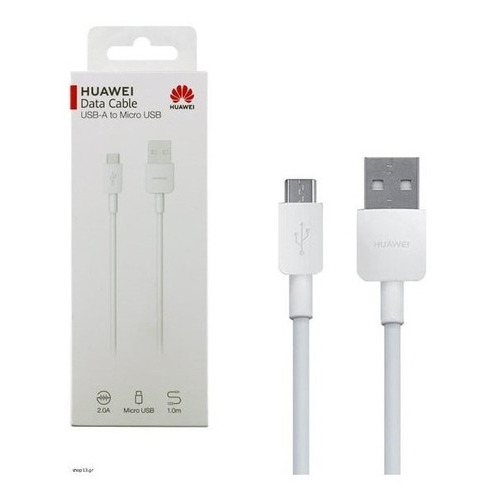Cable De Carga Huawei Micro Usb, 1 Metro Color Blanco