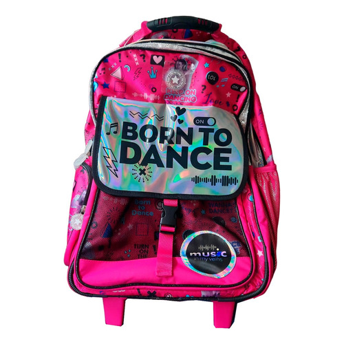 Phi Phi Mochila Con Carro Born To Dance Carrito Rosa Diseño De La Tela Born To Dance