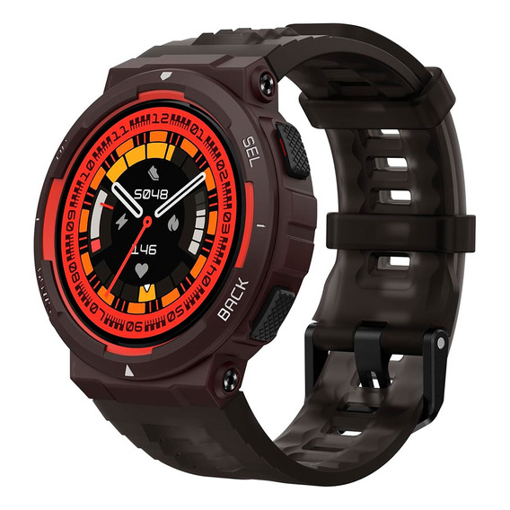 Reloj Inteligente Smartwatch Amazfit Active Edge Lava Black Color de la caja Negro Color de la correa Negro