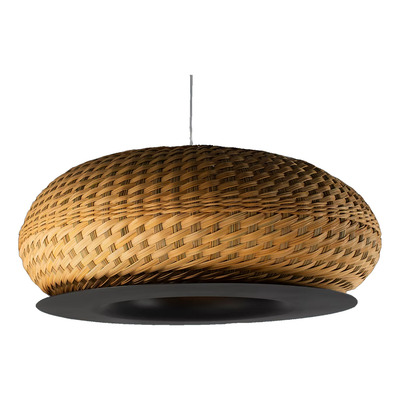 Lampara Colgante Led Valle L Tejido Natural Ng 78cm Mmo