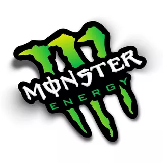Garra Con Monster Energy Sticker Adhesivo Auto Pegatina 10cm
