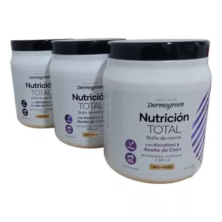 Baño De Crema Nutricion Total Con Keratina X1 Kg X3 Unidades