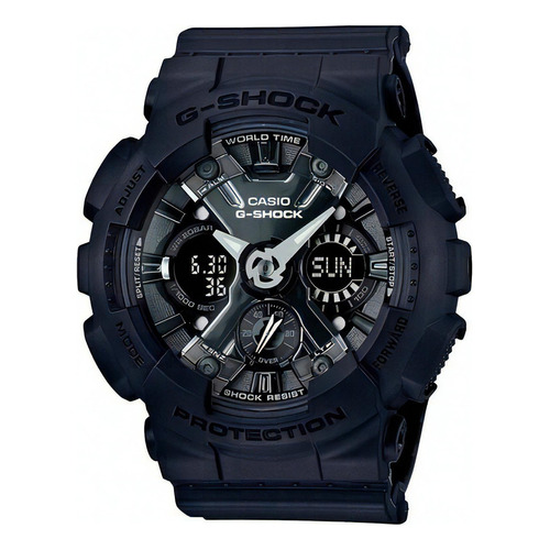 Reloj Casio G-shock Series Gma-s120mf-1a Dama Original Color De La Correa Negro Color Del Bisel Negro Color Del Fondo Gris