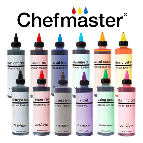 Chefmaster Colorante Airbrush - 12 Pack