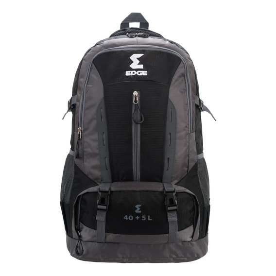 Mochila camping/trekking/viaje Edge Camping 15845 color negro diseño color 45L