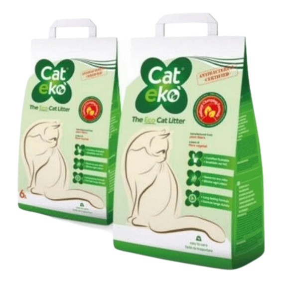 Cat Eko® Arena Sanitaria De Fibra Vegetal 6 Litros