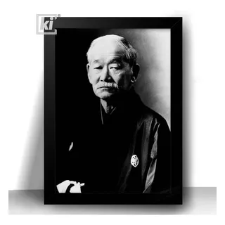 Quadro Poster Academias Jiu Jitsu Judo Jigoro Kano Moldura