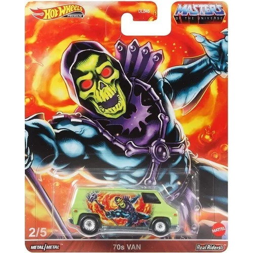 Hot Wheels Premium 70s Van Skeletor Masters Of The Universe Color Verde Lima
