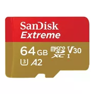 Tarjeta De Memoria Sandisk Sdsqxa2-064g-gn6ma  Extreme Con Adaptador Sd 64gb