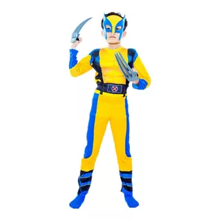 Kit Fantasia Criança Enchimento Heróis X-men Wolverine Garra