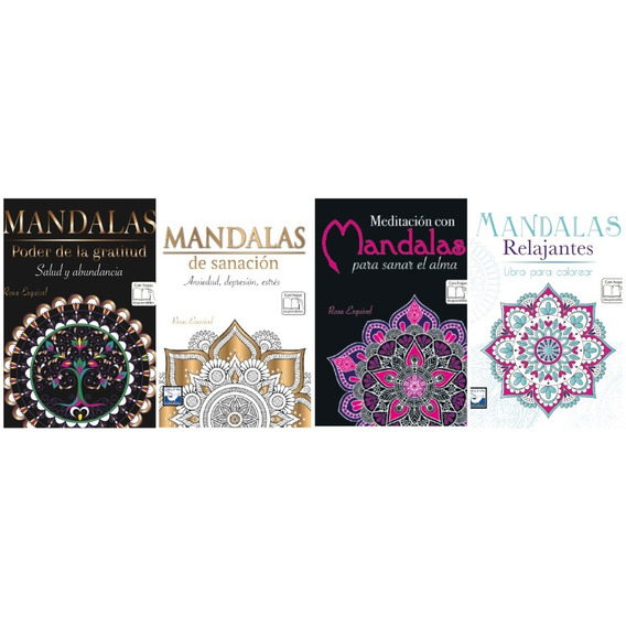 4 Libros Mandalas Sanación Relajación Meditación Y Gratitud