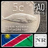 Namibia - 5 Cents - Año 2000 - Km #16 - Pez - F. A. O. :