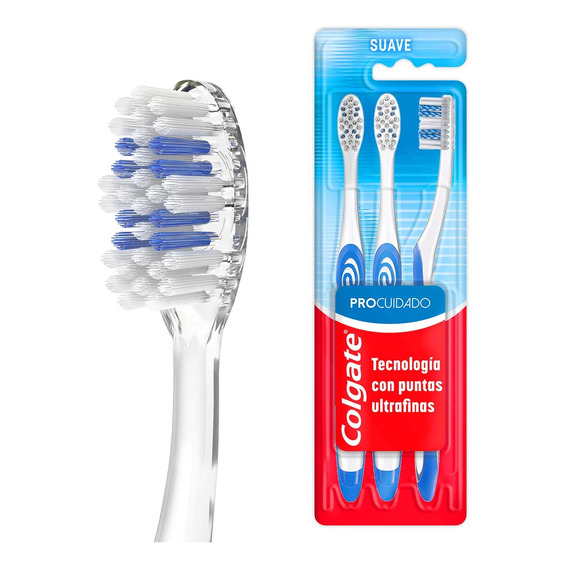 Cepillo Dental Colgate Pro Cuidado 3 Pzas