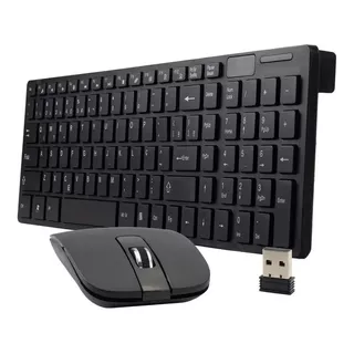 Kit Teclado E Mouse Wirelles Ultra Slim 2.4ghz Com Nfe