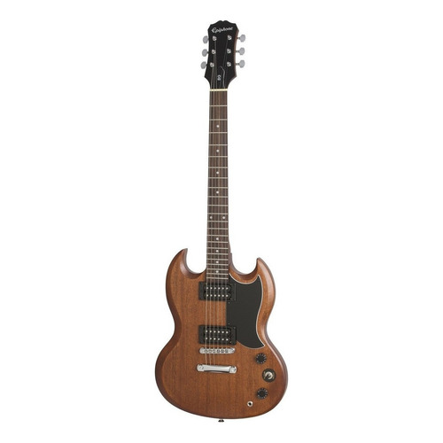 Guitarra eléctrica Epiphone SG Special VE de álamo vintage worn walnut con diapasón de palo de rosa