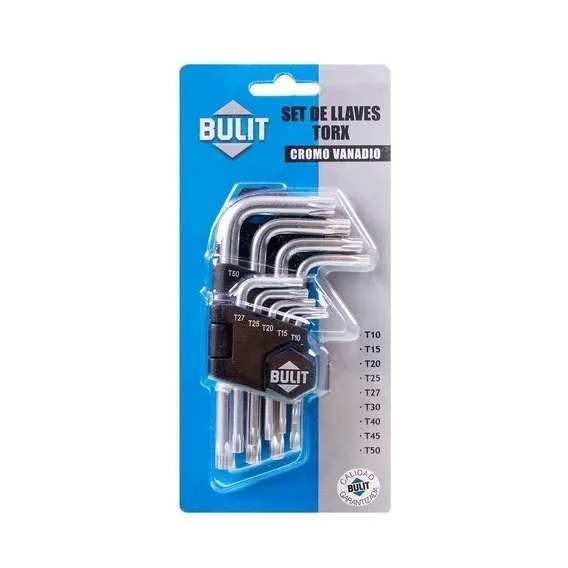 Set Bulit De Llaves Torx 9 Piezas Cromo Vanadio