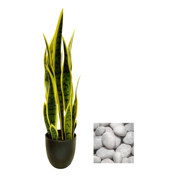 Planta Artificial Decorativa Sansevieria Lengua Suegra 65cm 