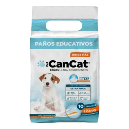 Can Cat Paños Entrenamiento 60x60 10u Premium