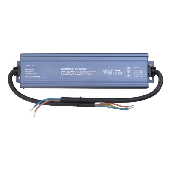 Fuente Poder Alimentación Conmutada Exterior 12v 100w 8.3amp