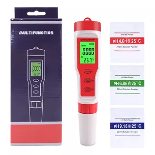 Medidor Digital De Ph Potenciómetro 4 En 1 Ph Temp Ec Tds