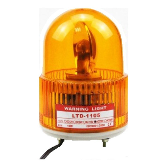 Baliza Rotativa Luz Emergencia Naranja 110v