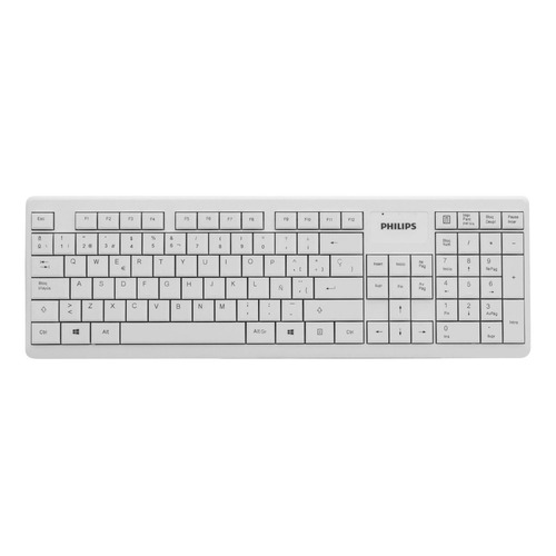 Kit Teclado+mouse Inalámbrico Philips C314,white; Electrotom Color del teclado Blanco