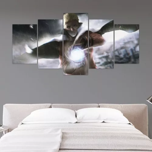 Quadro Decorativo 115x60 Sala Quarto Naruto Hokage Rasengan