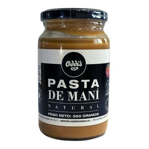 Pasta De Mani Oddi's Nuts X 350 G Sin Sodio Kosher