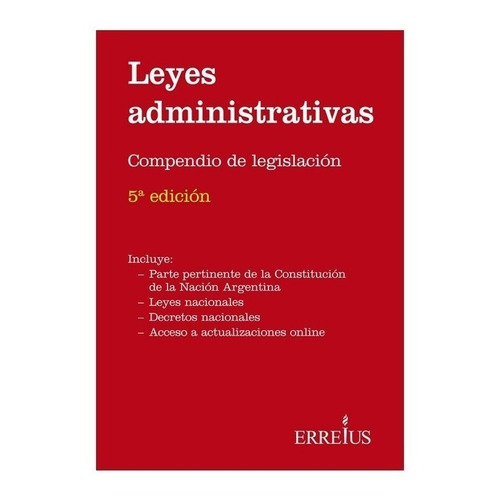 Leyes Administrativas - 2021 - Erreius - 5 Edicion