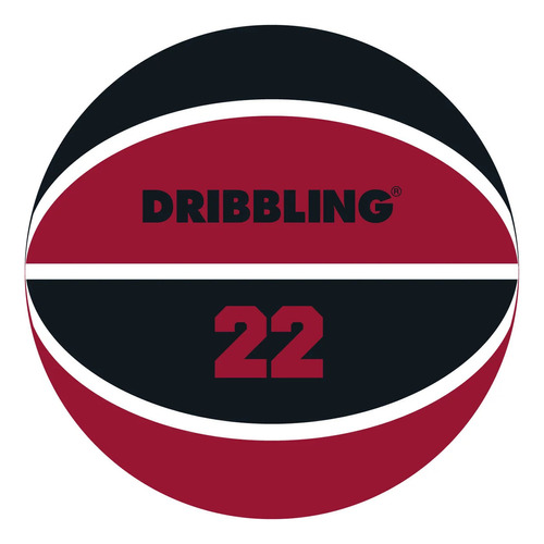 Pelota Basquet Drb Nº 7 Caucho Basket Dribbling - Olivos Color Negro - Rojo