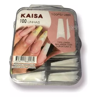 Tips Bailarina C/ Curvatura C Transparente Ext - Longa 100un Cor Natural Natural