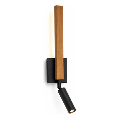 Aplique Led  Pared Duo Simil Madera Direccional 40cm Pr  Madera