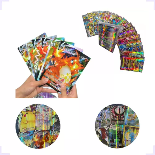 100 Cartas Pokemon + 10 Brilhantes e Pikachu Garantido Sem Repetição Pokemon  TCG - Desconto no Preço