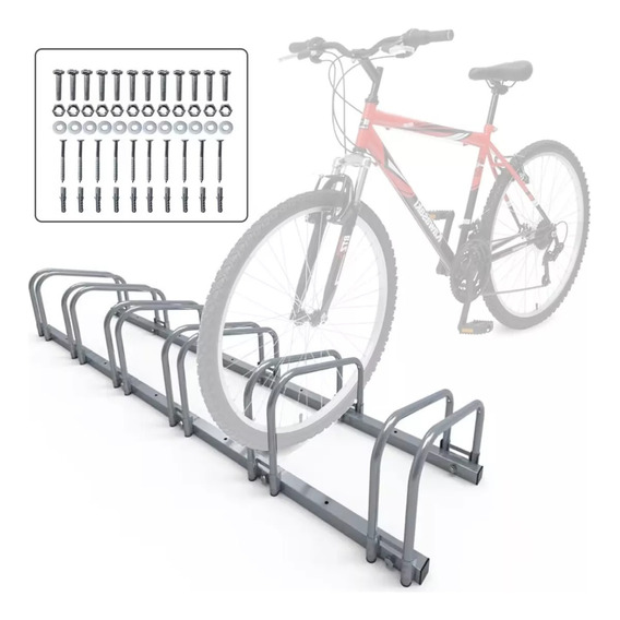 Estacionamiento Rack Para Bicicletas Reforzado 6 Pzas 160cm