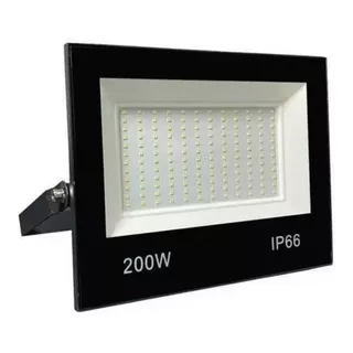 Refletor Led Luminária Holofote 200w Prova Dágua Ip66 Bivolt Cor Da Carcaça Preto Cor Da Luz Branco-frio 110v/220v